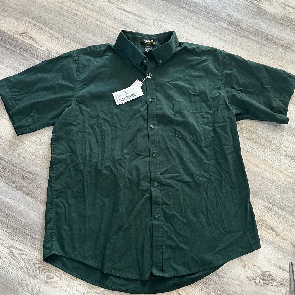Core365 mens short sleeve button down shirt NWT